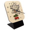 Quartz Table clock in natural wood (10cm)