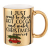 Mug ceramic, gold mirror, 330ml