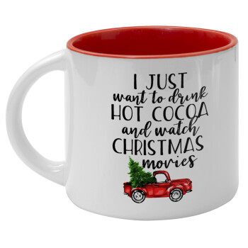I just want to drink hot cocoa and watch christmas movies pickup car, Κούπα κεραμική 400ml