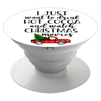 I just want to drink hot cocoa and watch christmas movies pickup car, Phone Holders Stand  Λευκό Βάση Στήριξης Κινητού στο Χέρι