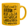Ceramic coffee mug yellow, 330ml
