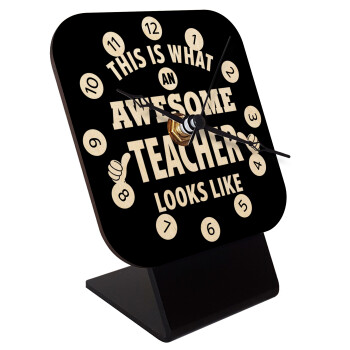 This is what an awesome teacher looks like hands!!! , Quartz Table clock in natural wood (10cm)