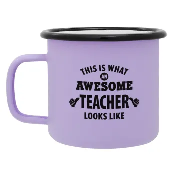 This is what an awesome teacher looks like hands!!! , Κούπα Μεταλλική εμαγιέ ΜΑΤ Light Pastel Purple 360ml