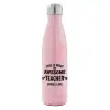 Μεταλλικό παγούρι θερμός Ροζ Ιριδίζον (Stainless steel), διπλού τοιχώματος, 500ml