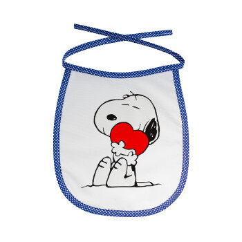Snoopy, Σαλιάρα μωρού αλέκιαστη με κορδόνι Μπλε