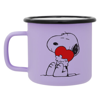 Snoopy, Κούπα Μεταλλική εμαγιέ ΜΑΤ Light Pastel Purple 360ml