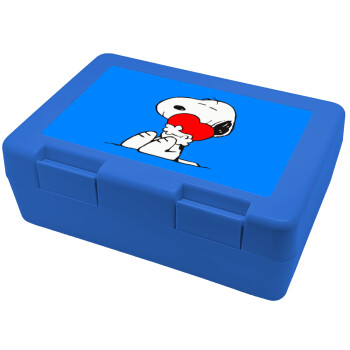 Snoopy, Children's cookie container BLUE 185x128x65mm (BPA free plastic)