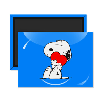 Snoopy, Ορθογώνιο μαγνητάκι ψυγείου διάστασης 9x6cm
