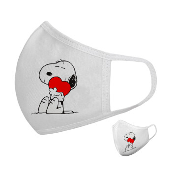 Snoopy, Μάσκα υφασμάτινη υψηλής άνεσης παιδική (Δώρο πλαστική θήκη)