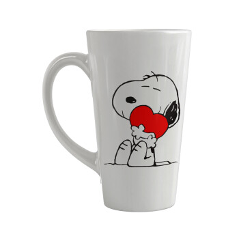 Snoopy, Κούπα κωνική Latte Μεγάλη, κεραμική, 450ml