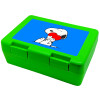 Children's cookie container GREEN 185x128x65mm (BPA free plastic)