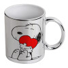 Mug ceramic, silver mirror, 330ml