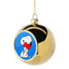Golden Christmas tree ball ornament 8cm