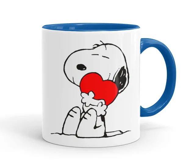 Snoopy — Mug colored blue, ceramic, 330ml