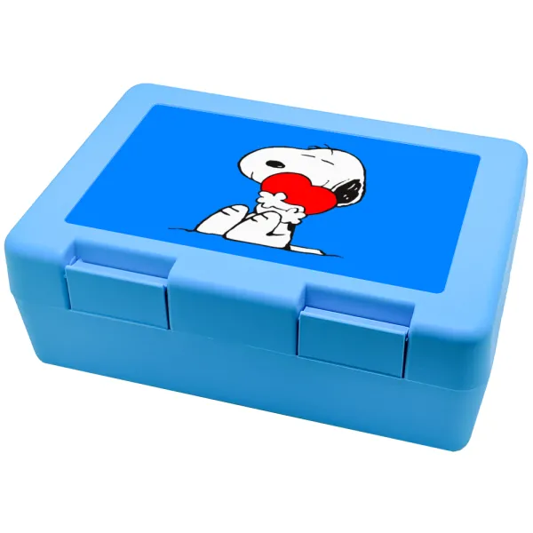 Snoopy — Παιδικό δοχείο κολατσιού ΓΑΛΑΖΙΟ 185x128x65mm (BPA free πλαστικό)