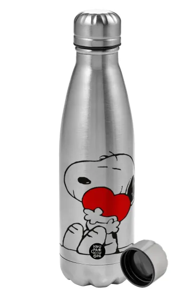 Snoopy — Metallic water bottle, stainless steel, 750ml