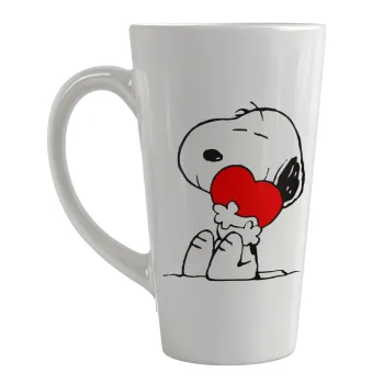 Snoopy, Κούπα κωνική Latte Μεγάλη, κεραμική, 450ml