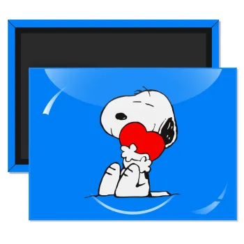 Snoopy, Ορθογώνιο μαγνητάκι ψυγείου διάστασης 9x6cm