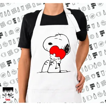 Snoopy, Ποδιά μακριά Σεφ ολόσωμη με τσέπες white (ΕΝΗΛΙΚΩΝ)