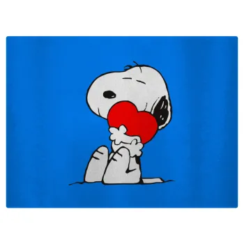 Snoopy, Επιφάνεια κοπής γυάλινη (38x28cm)