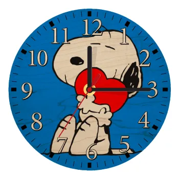 Snoopy, Ρολόι τοίχου ξύλινο plywood (20cm)