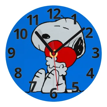 Snoopy, Ρολόι τοίχου γυάλινο (20cm)