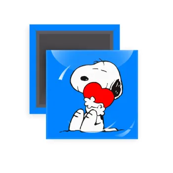 Snoopy, Μαγνητάκι ψυγείου τετράγωνο διάστασης 5x5cm