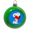 Στολίδι Χριστουγεννιάτικη μπάλα δένδρου Πράσινο 8cm
