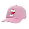 Adult Baseball Cap, 100% Cotton, PINK (COTTON, ADULT, UNISEX, ONE SIZE)