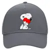 Ultimate Adult Hat Grey, (100% COTTON DRILL, ADULT, UNISEX, ONE SIZE)