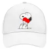 Adult Baseball Cap, Drill, White (100% COTTON, ADULT, UNISEX, ONE SIZE)