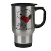 Κούπα ταξιδιού ανοξείδωτη με καπάκι, διπλού τοιχώματος (θερμό) 450ml