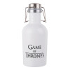 Game of Thrones, Μεταλλικό παγούρι Λευκό (Stainless steel) με καπάκι ασφαλείας 1L