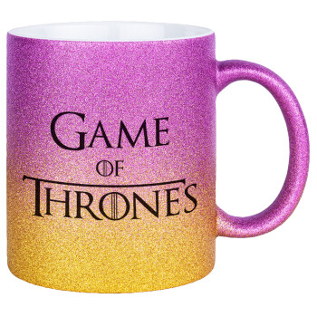 Game of Thrones, Κούπα Χρυσή/Ροζ Glitter, κεραμική, 330ml