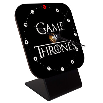 Game of Thrones, Επιτραπέζιο ρολόι ξύλινο με δείκτες (10cm)
