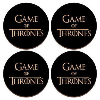 Game of Thrones, ΣΕΤ x4 Σουβέρ ξύλινα στρογγυλά plywood (9cm)