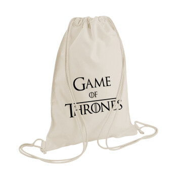 Game of Thrones, Backpack bag GYMBAG natural (28x40cm)