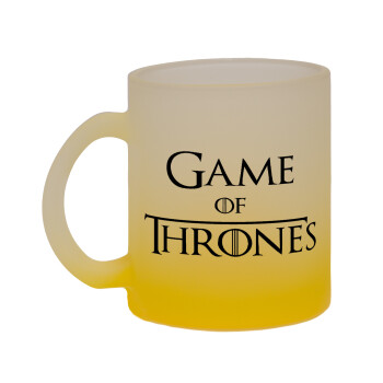 Game of Thrones, Κούπα γυάλινη δίχρωμη με βάση το κίτρινο ματ, 330ml