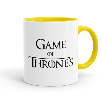 Game of Thrones, Κούπα χρωματιστή κίτρινη, κεραμική, 330ml