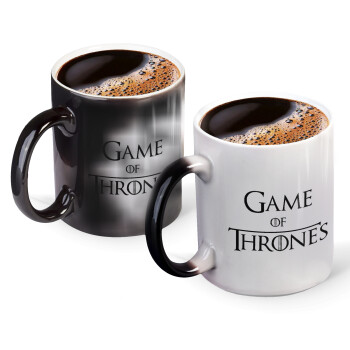 Game of Thrones, Color changing magic Mug, ceramic, 330ml when adding hot liquid inside, the black colour desappears (1 pcs)