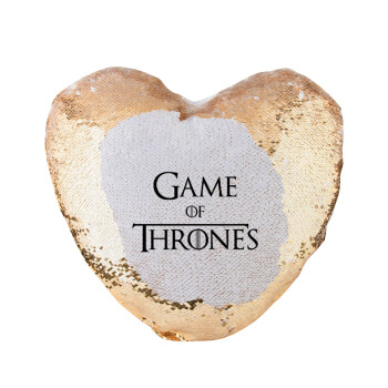 Game of Thrones, Μαξιλάρι καναπέ καρδιά Μαγικό Χρυσό με πούλιες 40x40cm περιέχεται το  γέμισμα