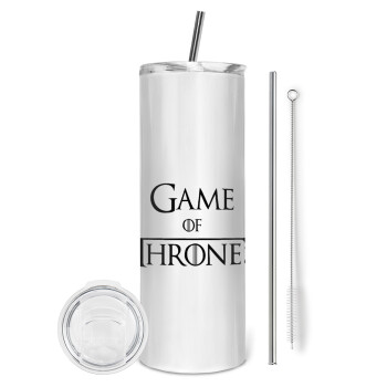 Game of Thrones, Tumbler stainless steel 600ml, with metal straw & cleaning brush