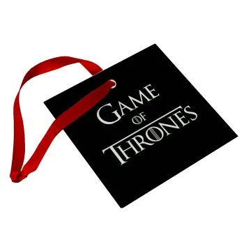 Game of Thrones, Στολίδι Χριστουγεννιάτικο στολίδι γυάλινο τετράγωνο 9x9cm