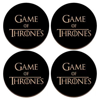 Game of Thrones, ΣΕΤ x4 Σουβέρ ξύλινα στρογγυλά plywood (9cm)