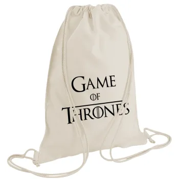 Game of Thrones, Τσάντα πλάτης πουγκί GYMBAG natural (28x40cm)