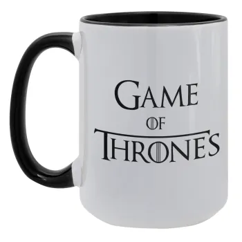 Game of Thrones, Κούπα Mega 15oz, κεραμική Μαύρη, 450ml