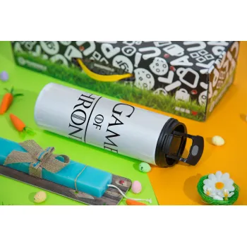 Game of Thrones, Πασχαλινή Λαμπάδα με Travel Tumbler θερμό με διπλό καπάκι (600ml, BPA free) & κερί αρωματικό πλακέ (30cm) (ΤΙΡΚΟΥΑΖ)