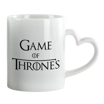 Game of Thrones, Mug heart handle, ceramic, 330ml