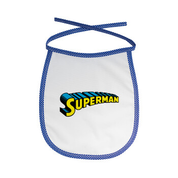 Superman vintage, Σαλιάρα μωρού αλέκιαστη με κορδόνι Μπλε