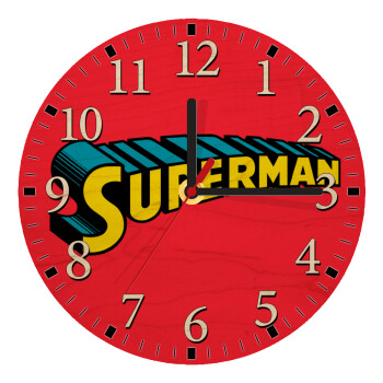 Superman vintage, Ρολόι τοίχου ξύλινο plywood (20cm)